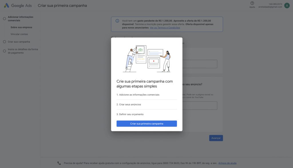 Criando uma conta no google ads (1)