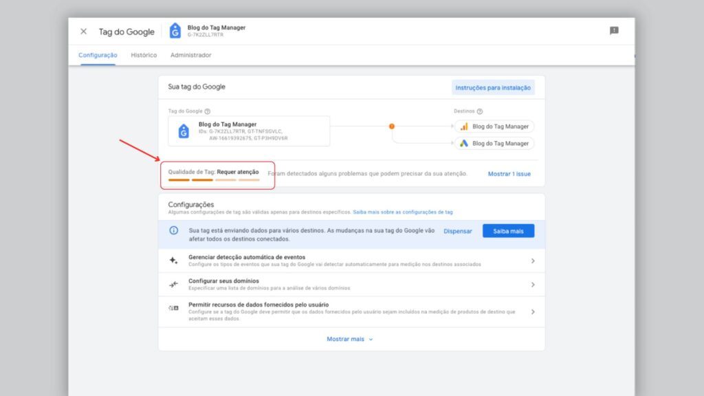 Ferramenta de Diagnóstico de Tags do Google
